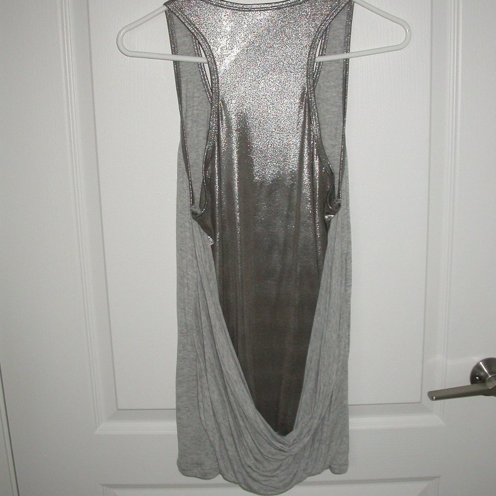 Silver Sling Back Tank Top